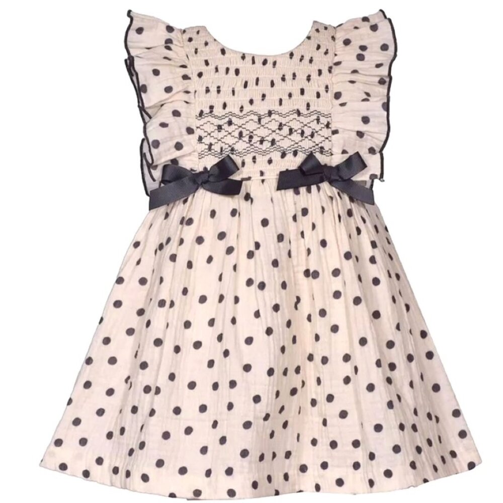 NEW Bonnie Jean Girls Size 3M-24M Smocked Pinafore Dress
